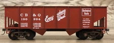 AMERICAN FLYER CB & Q Central Hopper Car S Guage Rolling Stock