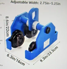 YOUEON 1 Ton Capacity Plain Adjustable Manual Push Trolley Model GCT