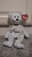 Ty Flaky the Bear with Snowflakes 2002 Retired Beanie Baby
