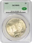 1923 Peace Silver Dollar MS65 CACG
