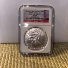 2014 (S) Silver Eagle NGC MS69 Struck At San Francisco Mint,Golden Bridge Label.