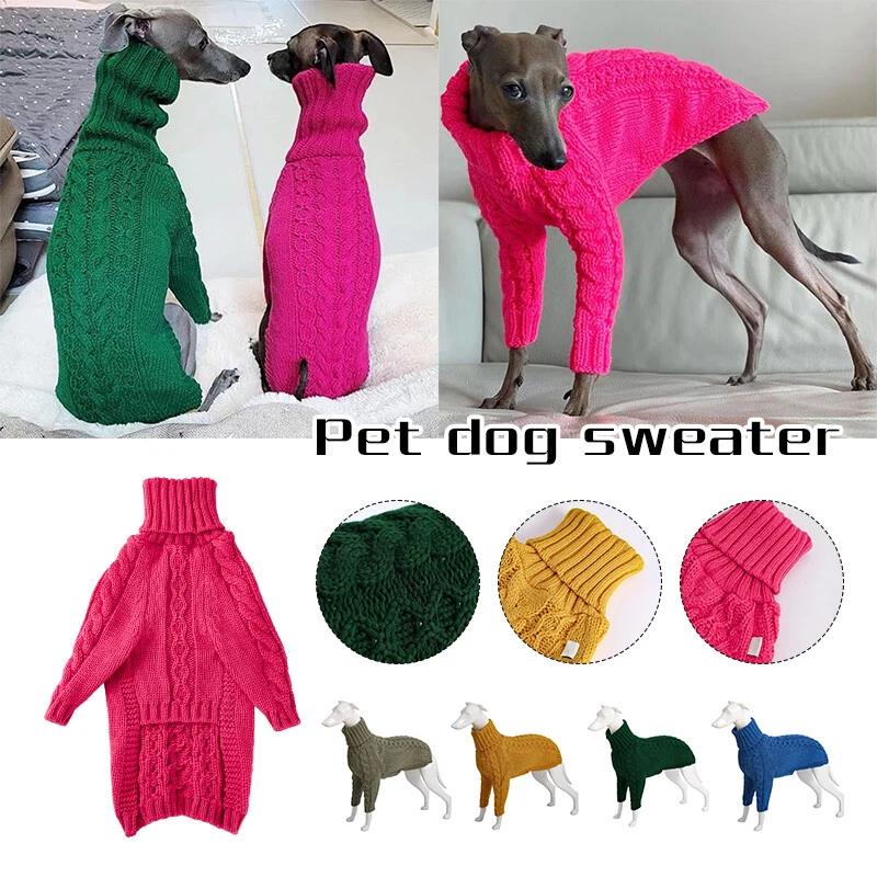 Winter Dog Knitted Sweater Italian Greyhound Whippet Turtleneck Warm Coat Dog - Bild 2 von 4