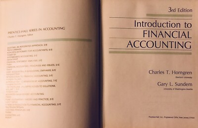 Introduction to financial accounting by Charles T. Horngren