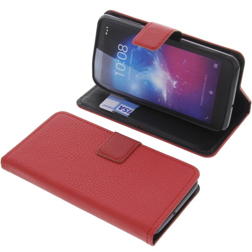 Cadorabo Custodia Libro per Huawei P8 in Rosso Mela - con Vani di Carte, Funzione Stand e Chiusura Magnetica - Portafoglio Cover Case Wallet Book Etui Protezione