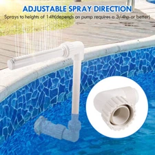 Pool Waterfall Fountain Spray-Adjust Pool Water Sprinkler & Aerator for Inground