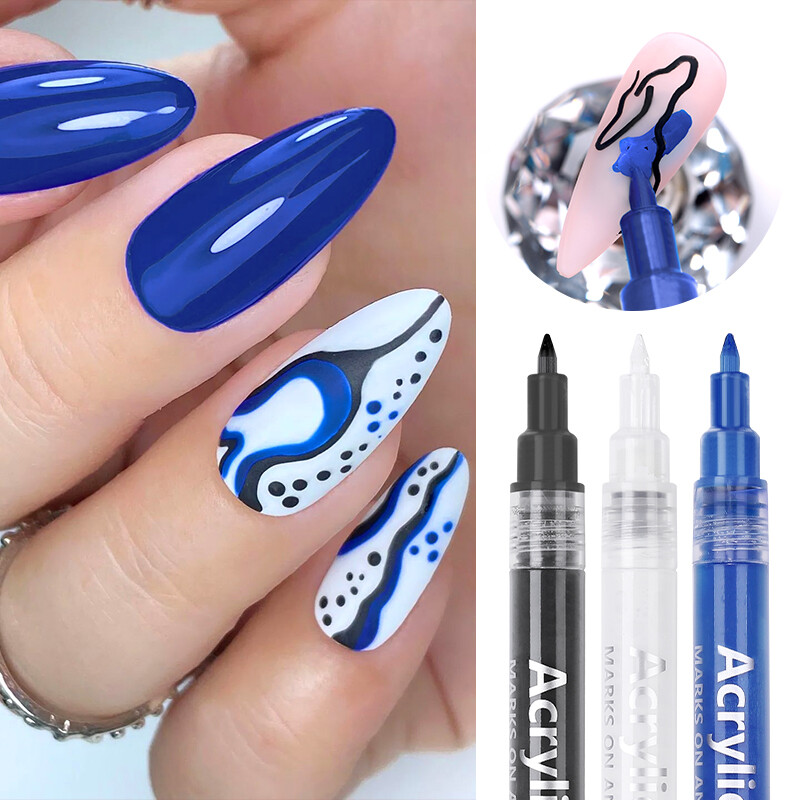 Nail Art Graffiti Pen For 3D Nails Art DIY UV Gel Nail Polish Painting