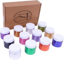 PRO Pearl Pigment Powder, Series 2 12 Vibrant Colors, 14g/.5oz Natural Mica