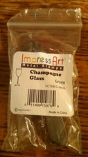 Champagne Glass ImpressArt Metal Design Stamp 6mm- Steel Punch, Jewelry Making