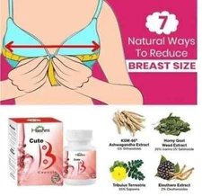 Hashmi Herbal Cute B (20 Capsules) Breast Reduction Pills 100%