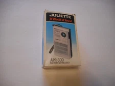 Vintage Juliette APR-300 Pocket AM Radio With Box/Manual/Earphone. VG Tested.