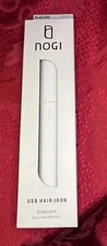 NOGI Mini USB Ceramic Coated Travel Hair Iron Straightener w/ USB Type C Cable