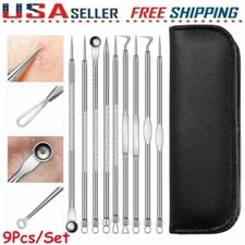 Acne Needle Blackhead Remover Kit Pimple Blemish Comedone Extractor Tweezer Tool