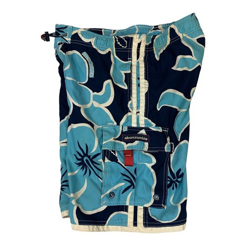 Abercrombie Board Shorts Youth Medium Blue Swim Trunks Pockets Surf Beach - Picture 4 of 7