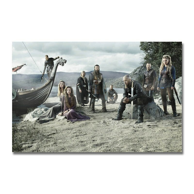 Toile tableaux série TV Viking 50x70 cm pour remplacer un mur vide