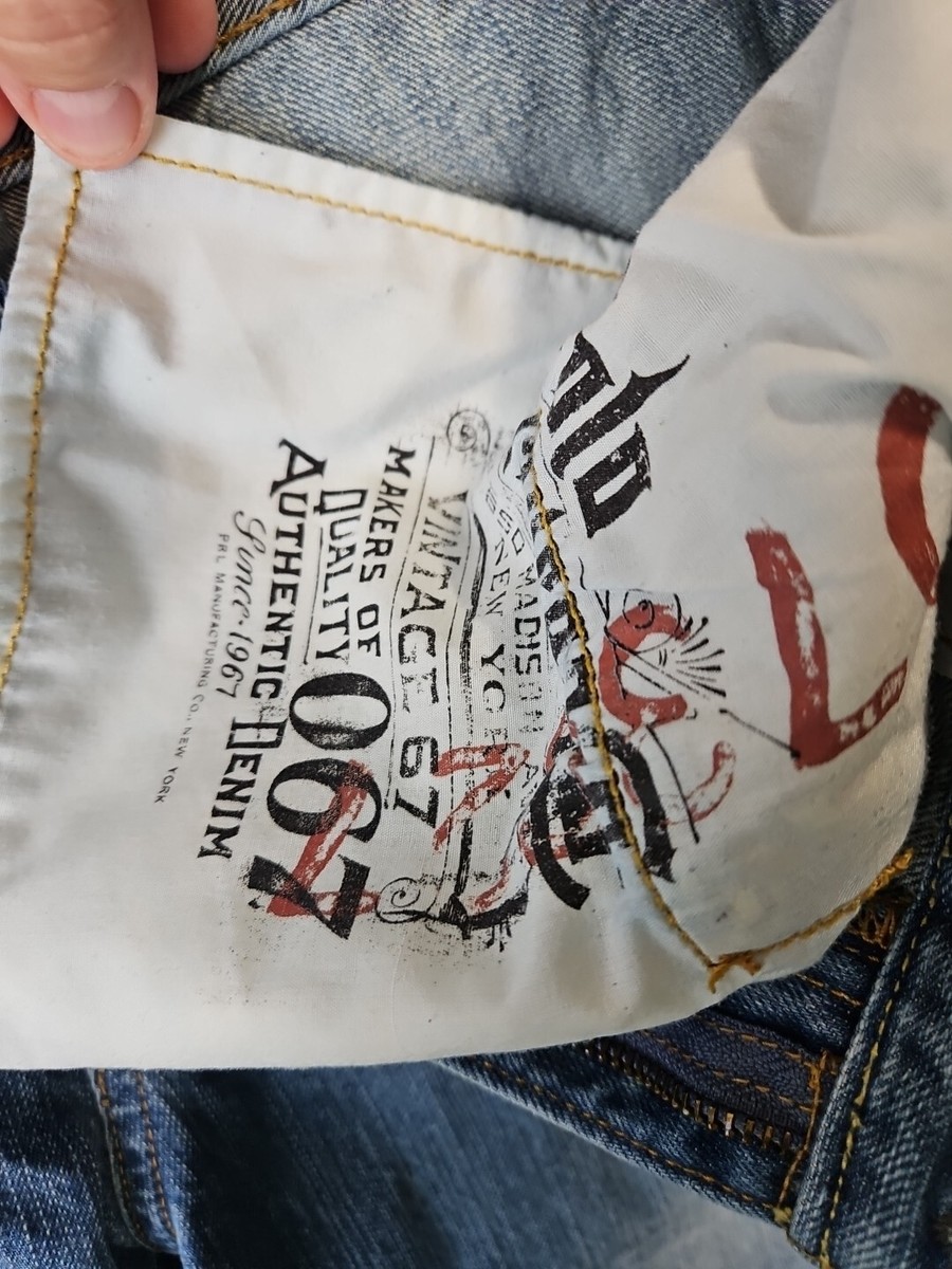 Polo Ralph Lauren Vintage 67 Jeans Mens Sz 36x30 Blue Denim