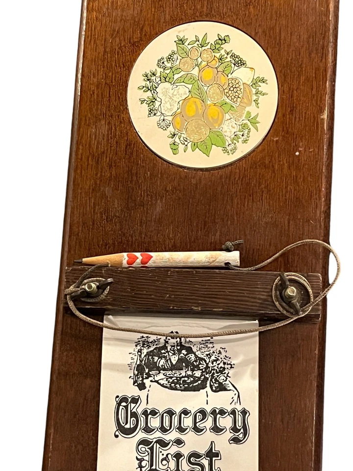 Vintage Wall Shopping List/memo List Holder. Wall Mounted. MCM. Retro. - Image 2 of 4