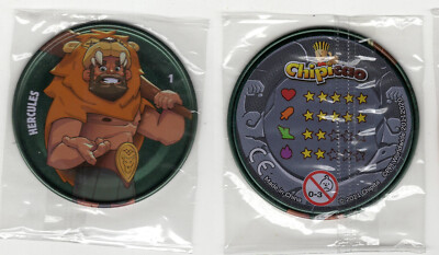 CHIPICAO HERCULES SERIE METALL POG TAZOS Nr. 1 HERKULES NEU VERSIEGELT AUS GRIECHENLAND