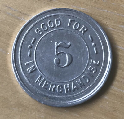 HARLAN-RIDGEWAY MINING CO RIDGEWAY, KY 5 CENTS TOKEN COAL MINING