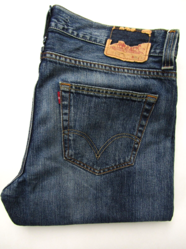 Levi's 512 men's jeans bootcut W36 L32 mid blue denim rare discontinued LEVF352 - Afbeelding 1 van 10