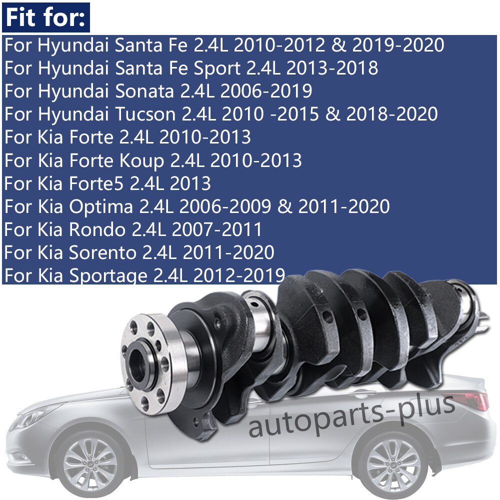 Crankshaft & Bearing & Piston & Con Rod Kit For Hyundai Sonata / Kia Optima 2.4L