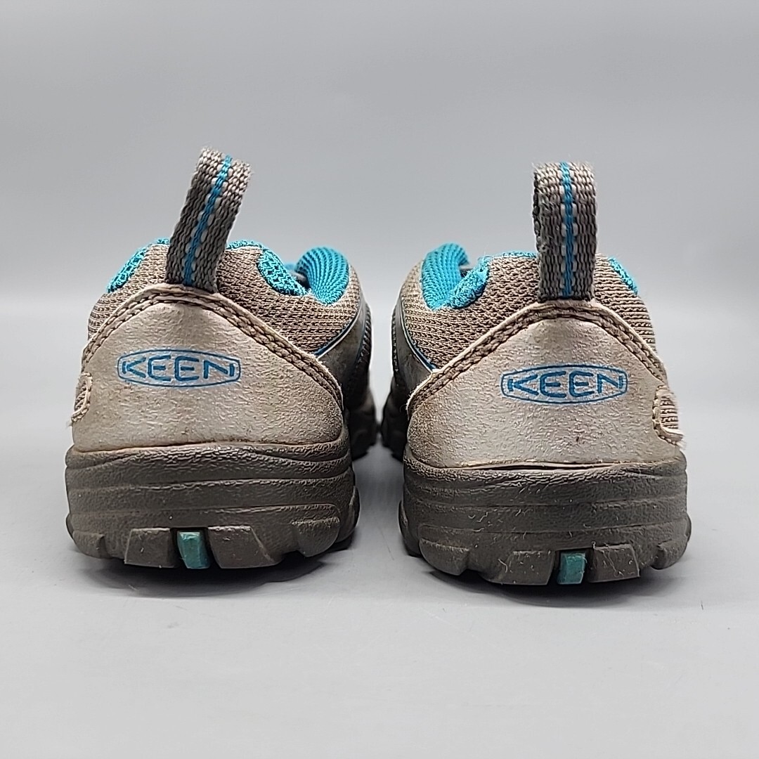 Scarpe da acqua stringate blu Kid Keens taglia 10 grigie punta chiusa