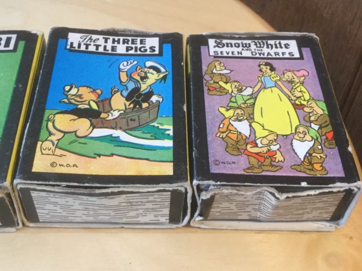 Vintage 1946 Mickey Mouse Library of Games. Set of 6 Card Games