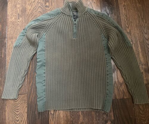 Vintage Nautica Jeans Men’s 1/4 Zip Sweater milit… - image 1