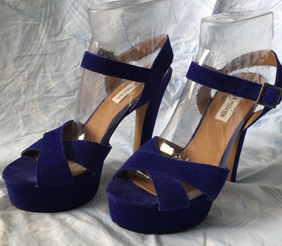 steve madden blue suede sandals
