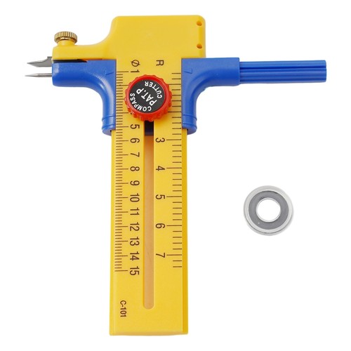 Circle Cutter PVC Plastic Plotting Replaced Tool 1 Set Yellow Adjustable - Picture 9 of 12