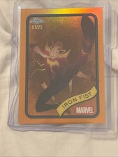 2025 Topps Chrome Marvel Iron Fist Orange Refracto /25 SSP
