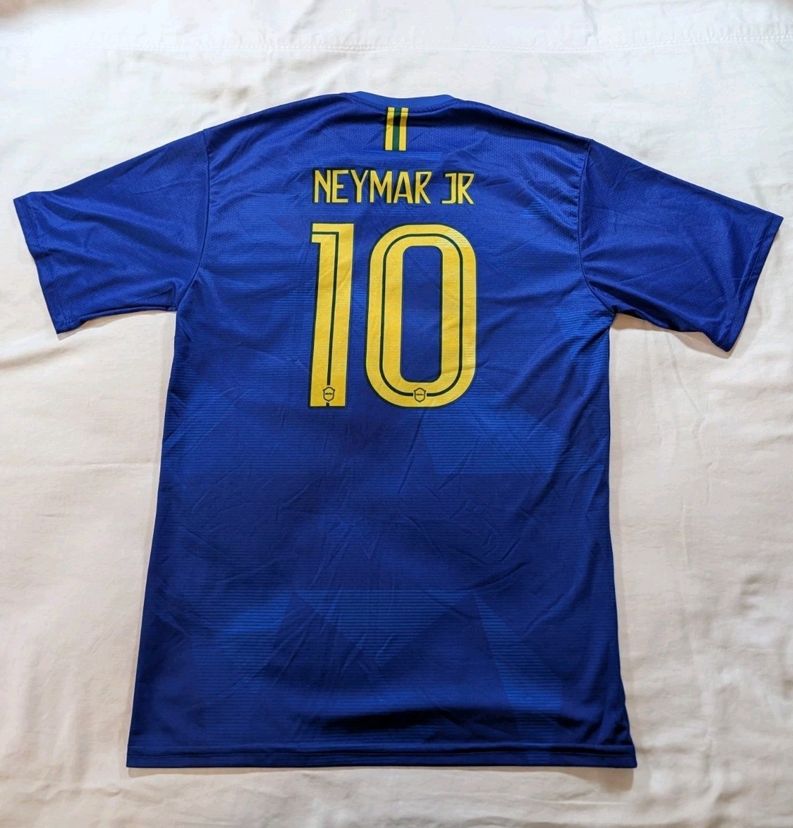 Brazil Neymar Jr #10 Soccer Jersey Blue Away Kit CBF Brasil