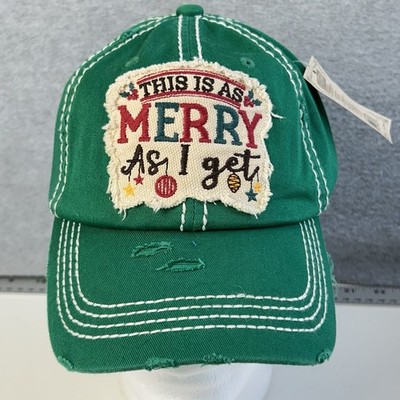 KBETHOS Christmas Cap Hat ''This is as Merry as I Get'' Distressed Embroidered NEW