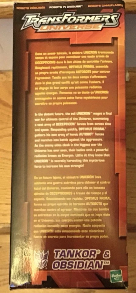 Transformers Universe Tankor & Obsidian 2003 Hasbro SIN ABRIR NUEVO EN CAJA Foto 3 de 4