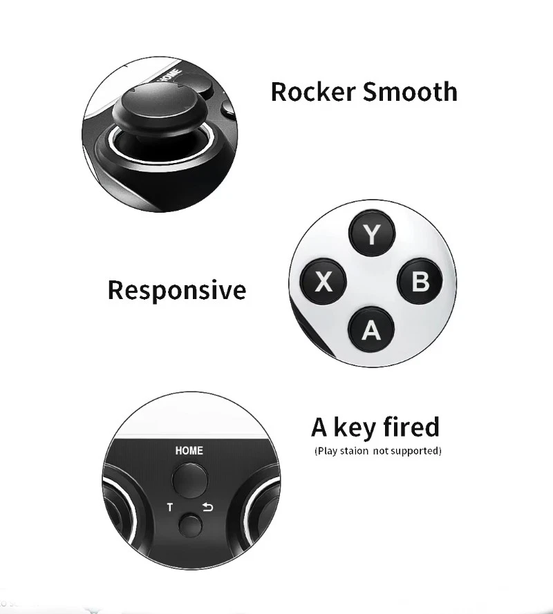 Wireless 2.4G Video Game Gamepad Controller for Smart Phone TV PC PS2 PS3 PS4 - Image 4 of 4