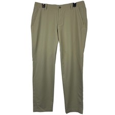 UA Under Armour Drive Performance Golf Pants Mens 36x30 Tapered Wicking Tan Zip