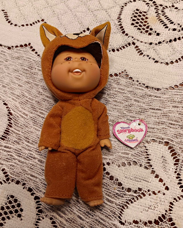 Classic Storybook Cabbage Patch Kid 6" Fox Costume Doll Medium Brown Hair Eyes