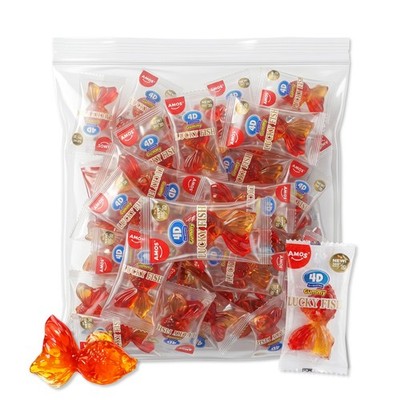 4D Ultra Realistic Lucky Fish, 1 lb Bag | Juice filled, Indivually Wrapped, Peac
