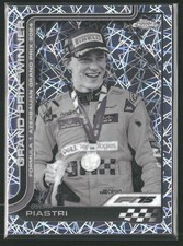2025 Topps Chrome Formula 1 F1 #109 Oscar Piastri B&W Lazer GP Winner