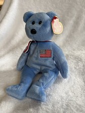 Ty Beanie Baby America the Bear Large Plush 9/11 Commemorative Bear