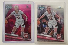 🏀 2023-24 Bowman University Chrome CAMERON BRINK RC Pink Refractor + Base #75