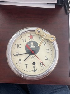 Vintage Russian Soviet CCCP Komandirskie Maritime Submarine Clock Works w/2 Keys