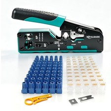 AllInOne Modular Ethernet Crimping Tool Fits Cat5 Cat6 Cat7 Crimper Kit