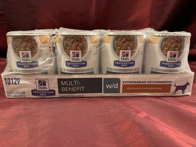 HILL'S PRESCRIPTION DIET *Read* 12-Pack Hill's Diet w/d Multi-Benefit 12.5oz Vegetable Chicken Stew 02/27