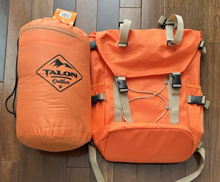 Talon Outdoor Sleeping Bag and Backpack Orange New With Tags
Opens in a new window or tab