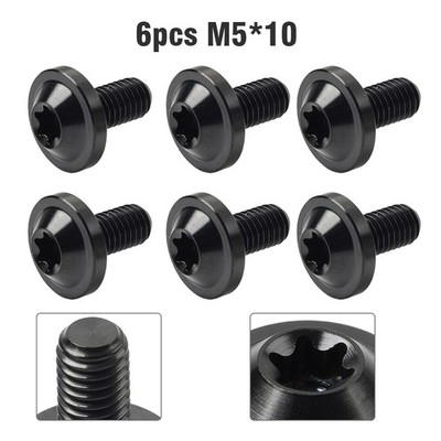 Titanschrauben M5 Truss-Torx-Schrauben M5 x 10 mm für Fahrrad-Motorrad 6pcs