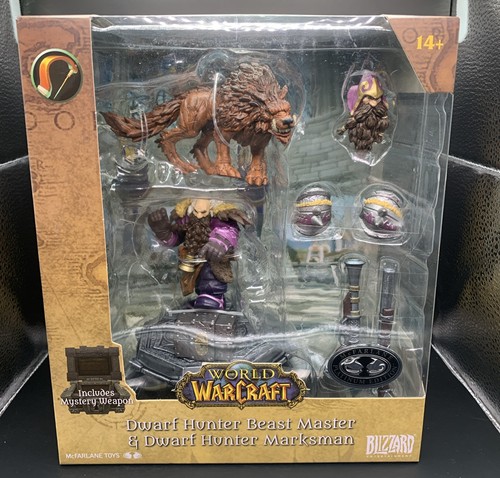 🔥Mcfarlane World of Warcraft Dwarf Hunter Beast Master & Dwarf Hunter Marksman - Picture 1 of 4