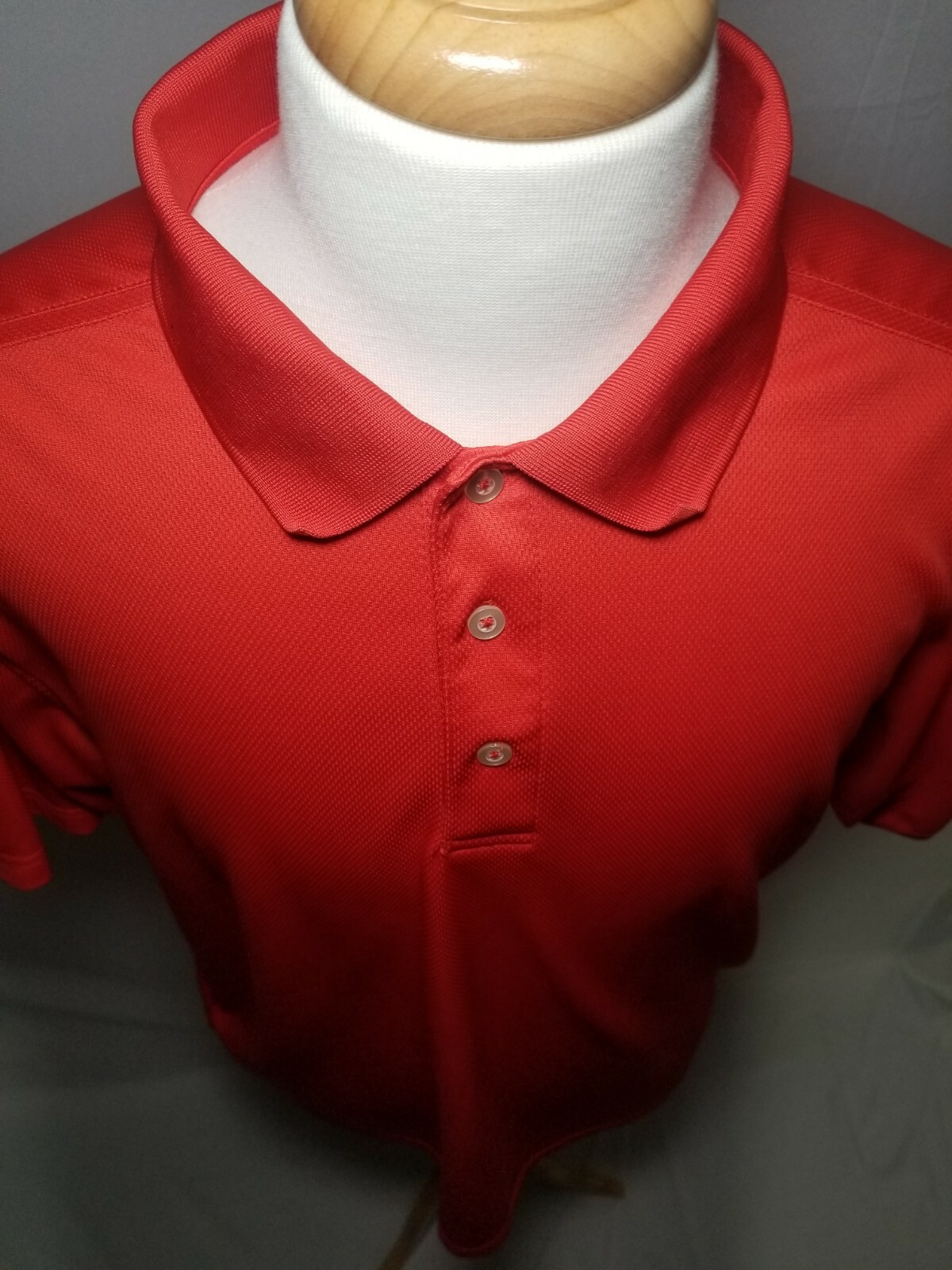 Wedge Performance Solid Bright Red Short Sleeve G… - image 2