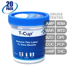 Mintegrity [20pk] 10-Panel T-Cup Urine Drug Test #MI-TDOA-3104
