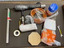 Simond Store Single Burner set, w 2 meter gas hose, Refractory Coating, Firebric