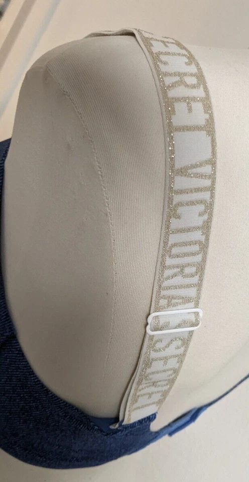 Sujetador para mujer VICTORIA'S SECRET ligeramente forrado camiseta azul estampado de mezclilla 34DD Foto 4 de 4